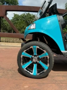 2025 Evolution Classic 2 Plus 2 Passenger Lithium Ion Golf Carts for Sale (Sky Blue) (4)