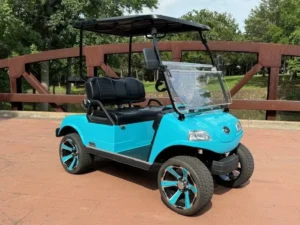 2025 Evolution Classic 2 Plus 2 Passenger Lithium Ion Golf Carts for Sale (Sky Blue) (6)