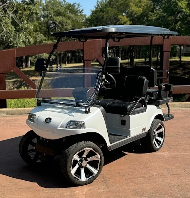 2025 Evolution Classic 4 Plus 4 Passenger Lithium Ion Golf Carts for Sale (Mineral White) (1)